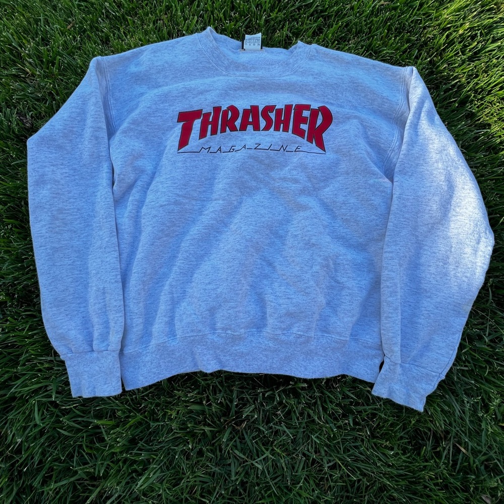 Thrasher Crew/Sweater
White/Red